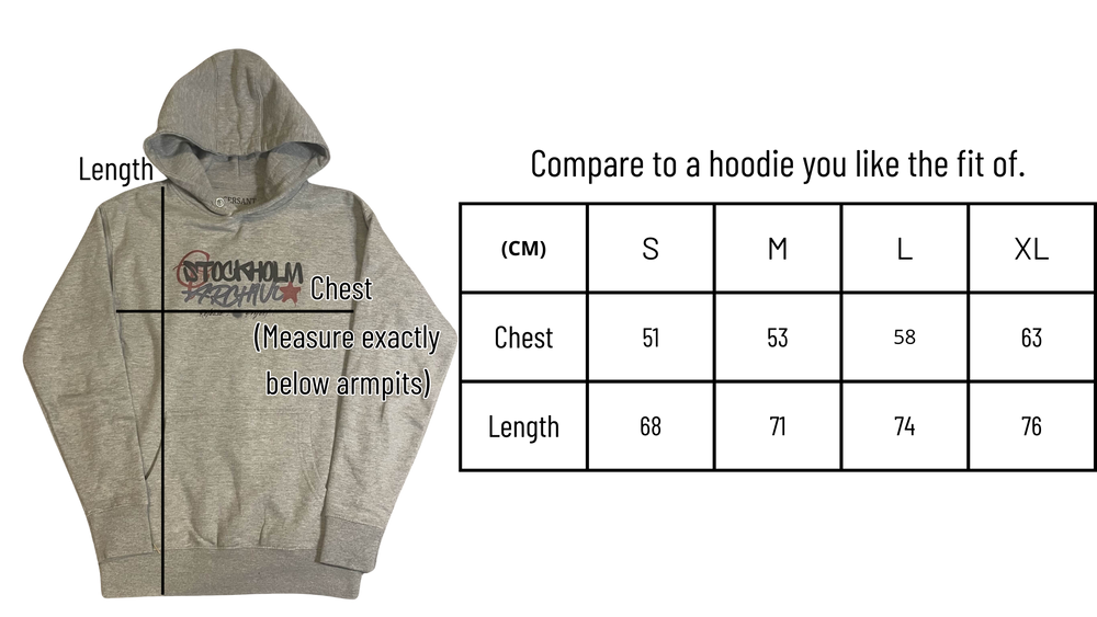 Storleksguide P1 Hoodie